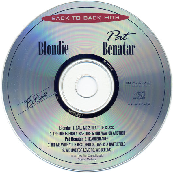 Blondie / Pat Benatar : Back To Back Hits (CD, Comp)