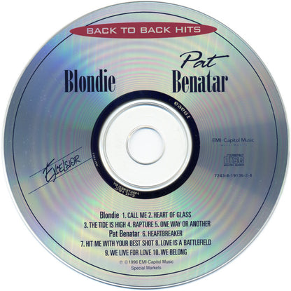 Blondie / Pat Benatar : Back To Back Hits (CD, Comp)