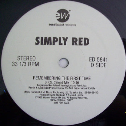 Simply Red : Remembering The First Time (2x12", Promo)