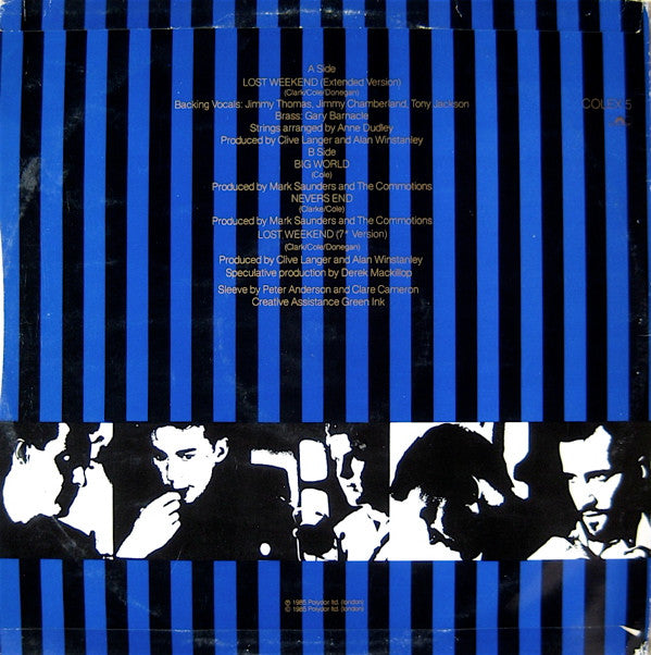 Lloyd Cole & The Commotions : Lost Weekend (Extended Version) (12", Single)