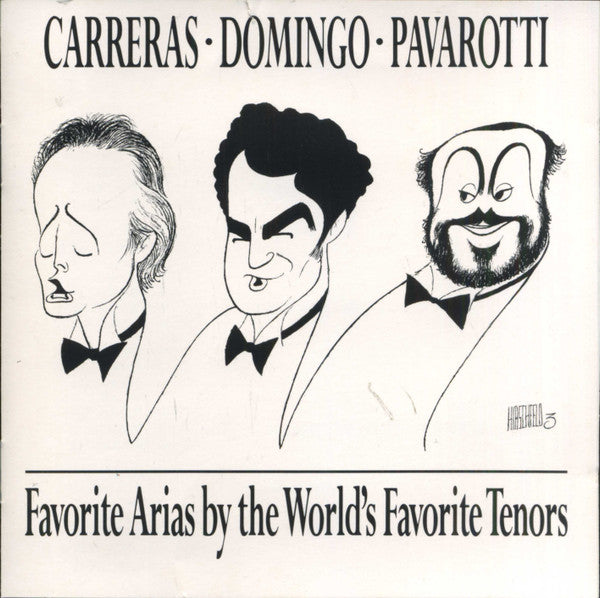 José Carreras, Placido Domingo, Luciano Pavarotti : Favorite Arias By The World's Favorite Tenors (CD, Album, Comp)