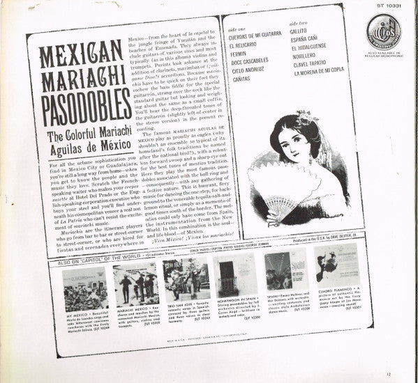 Mariachi Aguilas De Mexico : Mexican Mariachi Pasodobles (LP, Album, RE)