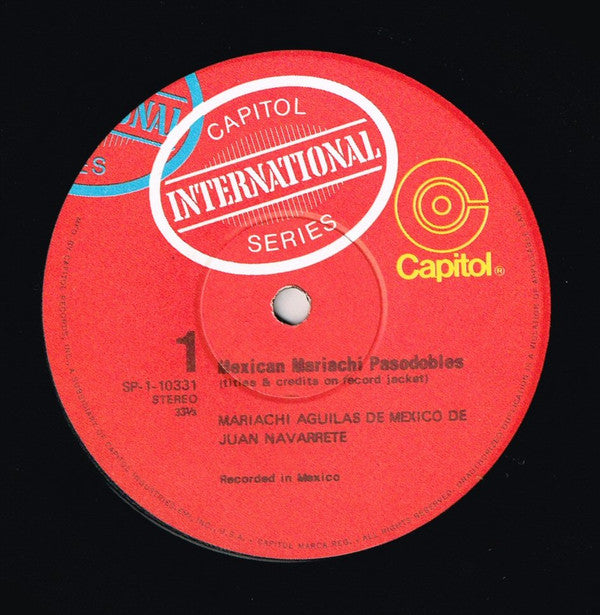 Mariachi Aguilas De Mexico : Mexican Mariachi Pasodobles (LP, Album, RE)