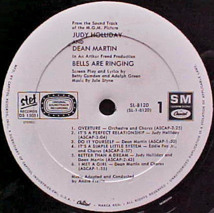 Judy Holliday And Dean Martin : Bells Are Ringing (LP, RE)