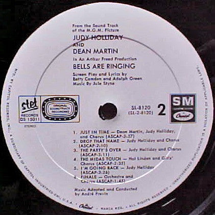 Judy Holliday And Dean Martin : Bells Are Ringing (LP, RE)