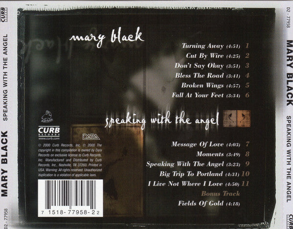 Mary Black : Speaking With The Angel (CD, Album)