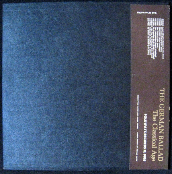 Eric Bauer (6), Brigitt Schaidnagl : The German Ballad (The Classical Age) (LP, Mono)