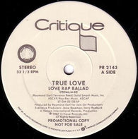True Love (2) : Love Rap Ballad (12", Promo)