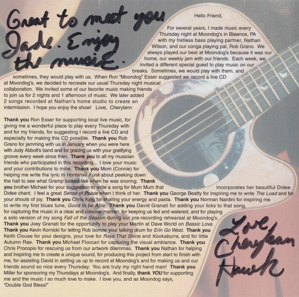 Cherylann Hawk : Live @ Moondog's (CD, Album)