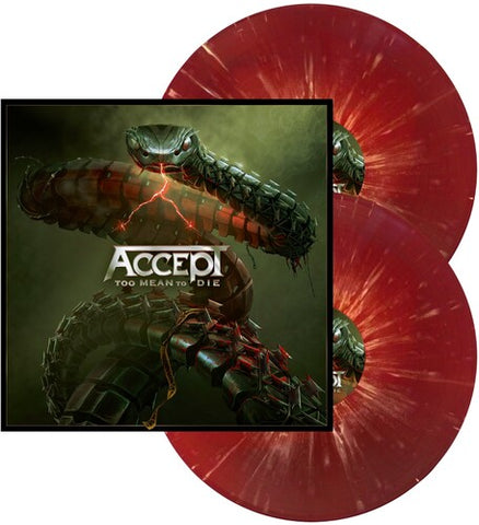 Accept - Too Mean to Die (Red w/ White Splatter)