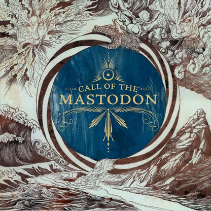 Mastodon - Call Of The Mastodon (Royal Blue with Metallic Gold Butterfly Wings and White and Black Splatter)