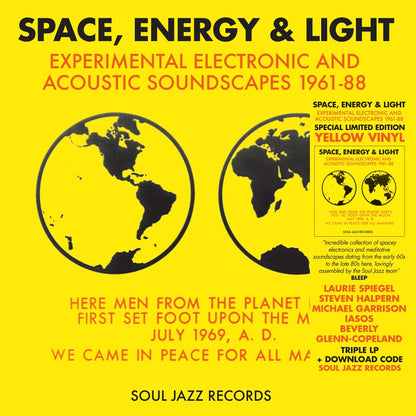 Soul Jazz Records Presents - Space, Energy & Light: Experimental Electronic And Acoustic Soundscapes 1961-88 (3LP Yellow Vinyl)